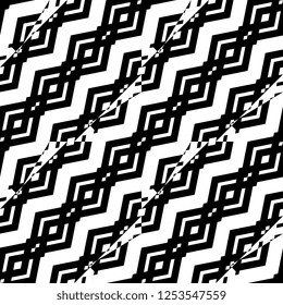 Trendy art deco seamless pattern vector illustration black and white colors