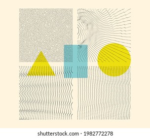 Trendy artistic abstract background with dots. Cover design template. Vector illustration for banner, flyer or presentation.