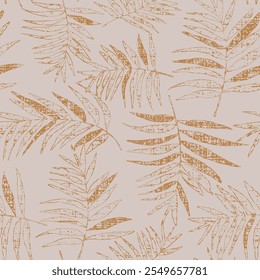 trendy artistic abstract shape leaf and flower organic sbrush strokes seamless pattern design.vintage floral leaves geometric pattern on white background. leaves silhouette summer fashion textiles 
