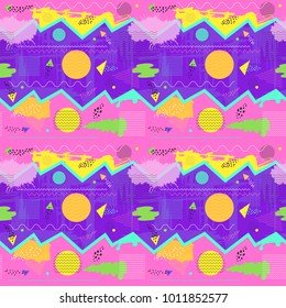 Trendy artistic Seamless pattern. Geometric Abstract Background for the design of postcards, posters, banners, textiles, flyers, booklets. Hand Drawn textures. Collage.