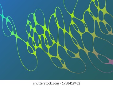 Trendy artwork with abstract marble grid. Mixed teal blue green structure. Unusual background for poster, card, invitation. Marbleized effect background. Marine smooth geometric graphic design.