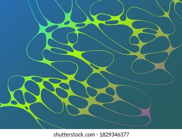 Trendfarbene Kunstwerke mit abstraktem Marmorgitter. Gemischte Teelblau-grüne Struktur. Ungewöhnlicher Hintergrund für Poster, Karte, Einladung. Marmorierter Hintergrund. Meerwasserglatte geometrische grafische Gestaltung.