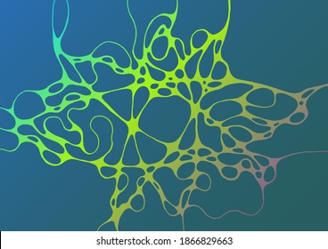 Trendy artwork with abstract marble grid. Mixed teal blue green structure. Unusual background for poster, card, invitation. Marbleized effect background. Marine smooth geometric graphic design.