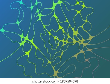 Trendy artwork with abstract marble grid. Mixed teal blue green structure. Unusual background for poster, card, invitation. Marbleized effect background. Marine smooth geometric graphic design.