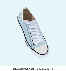 Trendy Athletic Shoe Vector with Smooth Paths and Editable Layers