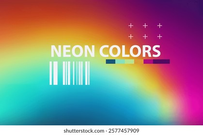 Trendy aura style background with light neon rainbow blurred gradient. Modern wallpaper design for poster, website, placard, cover, advertising.