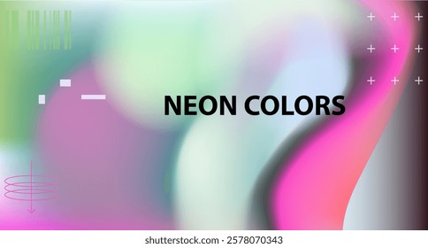 Trendy aura style background with light neon colors and blurred gradient. Modern wallpaper design for poster, website, poster, cover, advertisement.