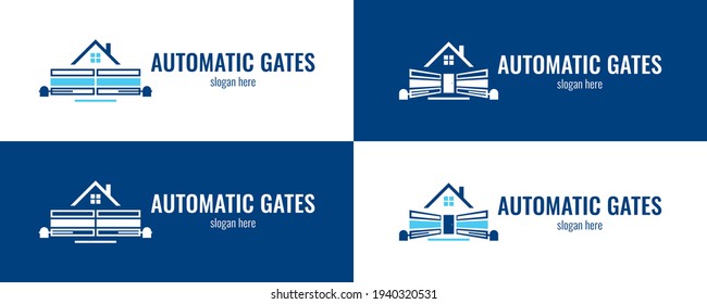 Trendy Automatic Gate Logo. Vector.