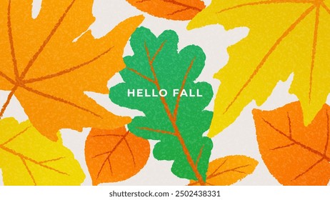 Trendy autumn banner template. Vector illustration with colorful autumn leaves. Bright autumn background for decoration seasonal discount offer, advertising, poster, web, social media.