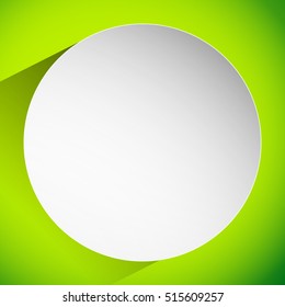 Trendy background with blank circle badge casting shadow