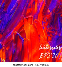  trendy background. Colorful abstract watercolor background for your designs. Oil painting on canvas. Multicolored bright texture.