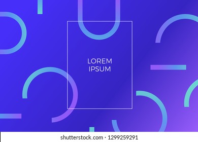 Trendy background with colorful shapes. Vector illustration