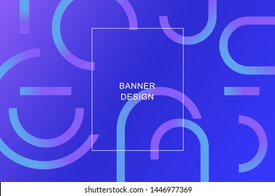 Trendy background with colorful shapes. Vector illustration