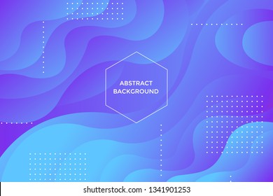 Trendy background with colorful waves. Vector illustration
