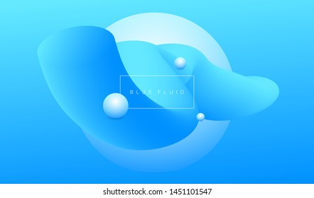 Trendy background with deep blue gradients and vibrant colors. Futuristic fluid vector design. 