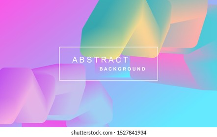 Trendy background with deep gradients and vibrant colors. Futuristic geometric fluid vector design. 