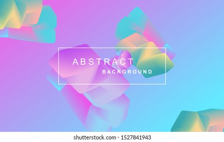 Trendy background with deep gradients and vibrant colors. Futuristic geometric fluid vector design. 
