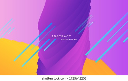 Trendy background with deep gradients and vibrant colors. Futuristic geometric fluid vector design. 