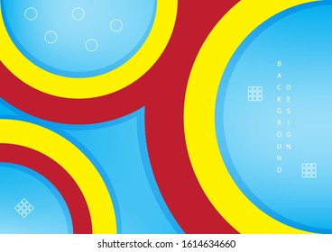 Trendy background design. circle backgrounds for covers. papercut texture, header title elements, and poster.