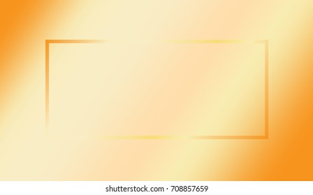 Trendy background with gold texture and frame.