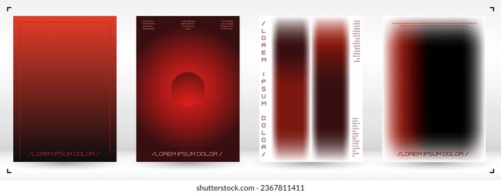 Trendy Background with Gradient Mesh Holographic Shapes. Vector Flyer Design for your Identity. Minimal Print Set for Your Identity Style. 