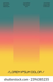 Trendy Background with Gradient Mesh Holographic Shapes. Vector Cover Design for your Business. Minimal Print Set for Your Identity Style. 