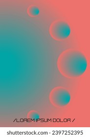 Trendy Background with Gradient Mesh Holographic Shapes. Vector Poster Design for your Business. Minimal Colourful Print Set for Your Identity Style. 