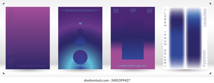 Fondo de moda con formas holográficas de malla degradada. Diseño de folleto de vectores para su identidad. Conjunto mínimo de impresión para su estilo de identidad. 