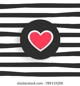 trendy background with heart shape