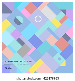 Trendy background in a material design style. Business template and creative poster. Vector illustration.