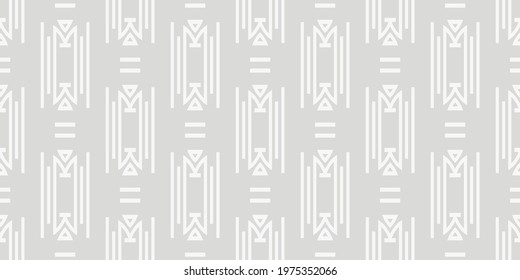 Trendy background pattern with geometric ornament on gray background, wallpaper. Seamless pattern, texture. Vector image