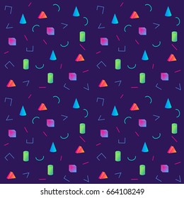 Trendy Background Pattern Memphis Geometrick Shapes triangle square seamless