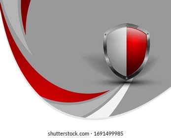 fondo moderno con escudo y espacio para copiar. Elementos para su sitio web, carteles, revistas, informes anuales. Eps10