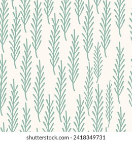 Trendy background with simple nature shapes in vintage pastel colors. Floral pattern Organic leaves. Vector illustration with colorful freehand doodle collage. Design for wrapping paper, fabric print