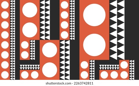 Trendy Background With Simple Shapes, Figures. Colorful Geometric Pattern In 80s-90s Styles. Vector Abstract Composition For Wallpaper Decorations, Presentations, Poster Design, Fabrics Textile.