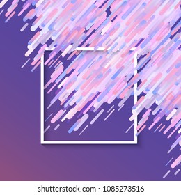 Trendy background template with vibrant glitched gradient purple blue violet colors and abstract shapes flow. Vector modern poster, banner, presentation layout, minimal style corporate identity