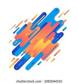Trendy background template with vibrant gradient purple blue yellow colors and abstract round blended shapes flow. Vector modern poster, banner, presentation layout, corporate identity backdrop.