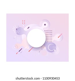 Trendy background template with vibrant gradient purple blue violet colors and abstract geometric shapes. Vector modern poster, banner, presentation layout, minimal style corporate identity backdrop.