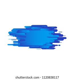 Trendy background template with vibrant gradient blue color and abstract round blended shapes flow. Vector modern poster, banner, presentation layout, corporate identity backdrop.