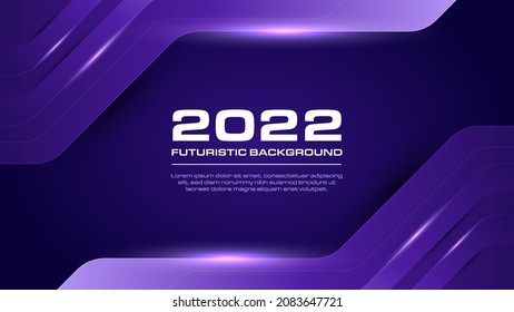 trendy background wallpaper in 2022. futuristic technology background with purple gradient color. Vector illustration dynamic geometric shape element.