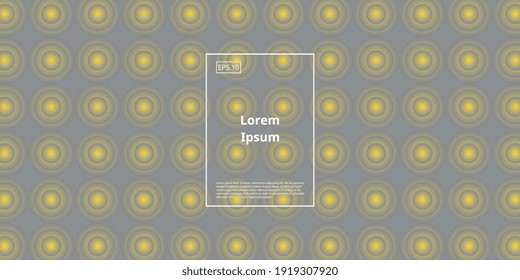 trendy background with yellow circle isolated on grey background