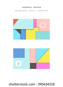 Trendy backgrounds in a material design style. Business templates. Vector illustration.