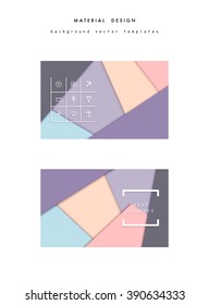 Trendy backgrounds in a material design style. Business templates. Vector illustration.
