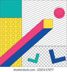 fondos de moda para tu proyecto, animación, publicidad, banner comercial, flayer, venta, marco. Afiche simple, parches ․ ilustración de estilo de arte pop