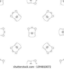 Trendy backpack pattern seamless vector repeat geometric for any web design