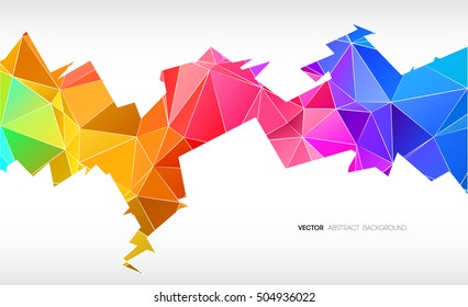 Trendy banner from abstract triangles. Vector illustration. Used opacity layers