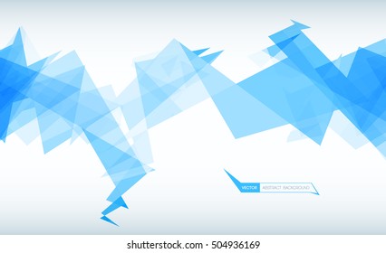 Trendy banner from abstract triangles. Vector illustration. Used opacity layers