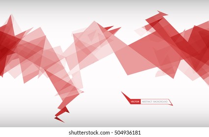 Trendy banner from abstract triangles. Vector illustration. Used opacity layers