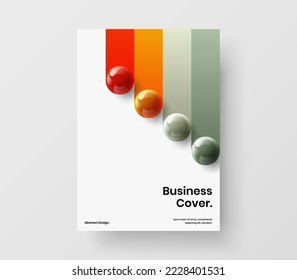 Trendy banner design vector concept. Amazing realistic balls handbill illustration.