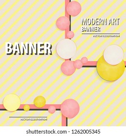 Trendy banner flat design set isolated on background. Banner for web site, design template, label, . Useful for placard, cards and poster. Modern collection of creative banners